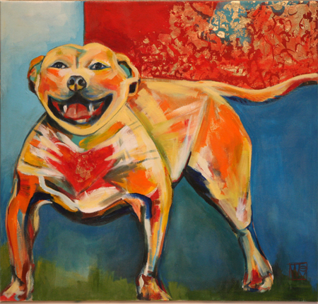 All Heart (Pitbull) by artist Melissa Wen Mitchell-Kotzev